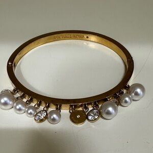 Michael Kors Gold Bracelet with Pearl Charms